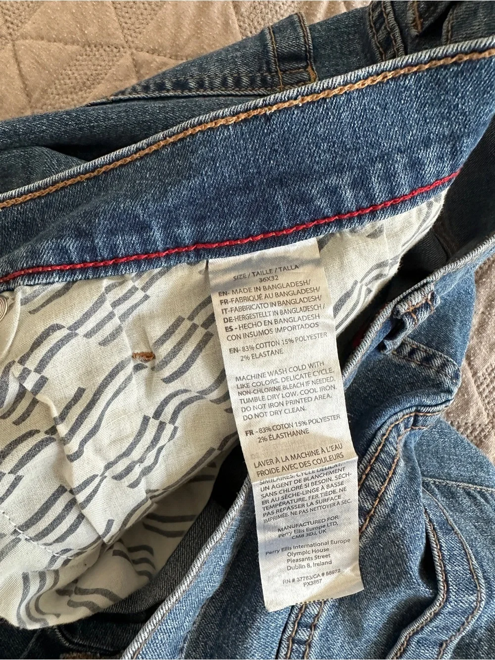 Perry Ellis America Men’s Medium Wash Stretch Jeans Size 36x32